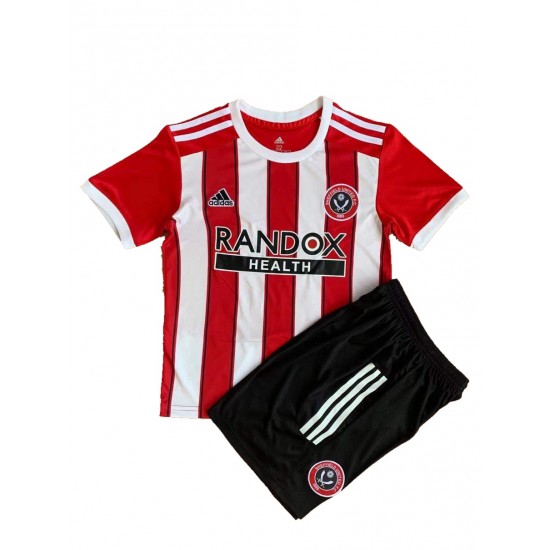 Camisola Sheffield United Criança Equipamento Primeiro 2021-2022 Manga Curta